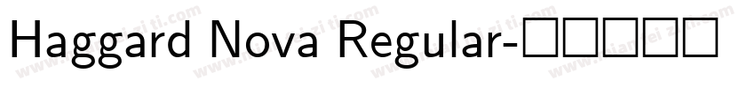 Haggard Nova Regular字体转换